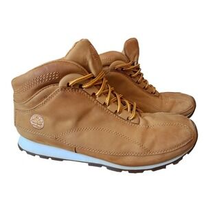 Timberland Womens Wheat Nubuck Leather Mid Top Sneaker Boots Tan Size 8.5